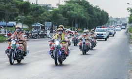 Lực lượng CSGT ra quân thực hiện đảm bảo an ninh trật tự, an toàn giao thông trên địa bàn TP Cần Thơ 
