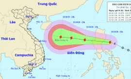 Trung tâm Dự báo Khí tượng Thuỷ văn Quốc gia nhận định đương đi của bão số 8
