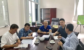 HLV Park Hang Seo làm việc với lãnh đạo và bộ môn của VFF. ảnh: VFF