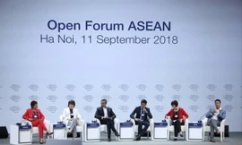 Các đại biểu tham dự Diễn đàn mở về khởi nghiệp sáng tạo trong thời đại 4.0 sáng qua. Ảnh: Như Ý