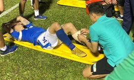 Chấn thương khiến Hải Huy phải tạm rời sân cỏ