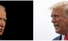 Tổng thống Mỹ Donald Trump (phải) và đối thủ Joe Biden. Ảnh: Reuters 