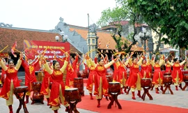 Các tiết mục tuồng tái hiện khí thế hào hùng của cuộc khởi nghĩa Hai Bà Trưng