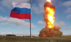 Hình ảnh bắn thử tên lửa mới (cắt từ clip)