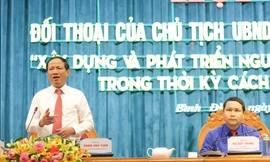 Chủ tịch UBND tỉnh Bình Định đối thoại với thanh niên về xây dựng, phát triển nguồn nhân lực trẻ