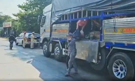 Phát hiện 7 người mắc võng nằm trong thùng xe tải