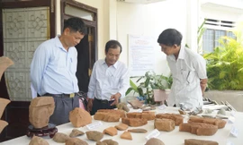 Phát hiện nhiều hiện vật giá trị khi khai quật phế tích tháp Đại Hữu