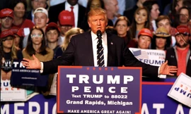 Ông Trump trong chiến dịch vận động tranh cử năm 2016