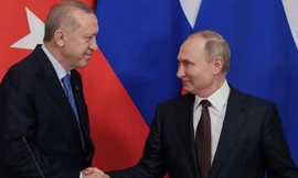 Tổng thống Thổ Nhĩ Kỳ Tayyip Erdogan và Tổng thống Nga Vladimir Putin. (Ảnh: Reuters)