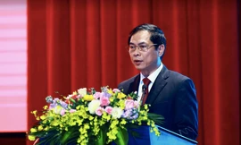 Bộ trưởng Ngoại giao Bùi Thanh Sơn phát biểu tại Hội nghị. (Ảnh: Phạm Hải)