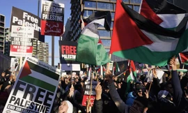 Biểu tình ở London ngày 11/11. (Ảnh: AP)