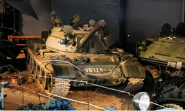 Một chiếc T-55 trong viện bảo tàng ở Anh