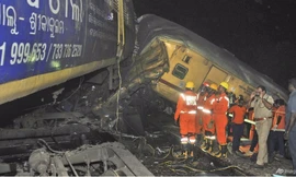 Hiện trường vụ tai nạn. (Ảnh: AP)