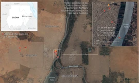 Vị trí các vị trí ở Sudan bị tấn công bằng máy bay không người lái. (Ảnh: CNN)