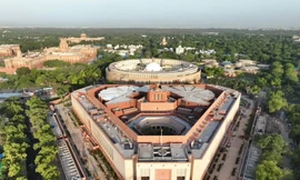 Toà nhà trụ sở quốc hội mới của Ấn Độ. (Ảnh: ANS)