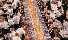 Tiệc trao giải Nobel ngày 10/12/2022, nơi đại diện Nga, Belarus và Iran không được mời dự. (Ảnh: Getty)