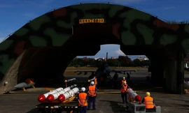 Các tên lửa Harpoon tại căn cứ không quân của Đài Loan tháng 8/2022
