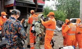 Lực lượng chức năng đang xác định nguồn khí rò rỉ