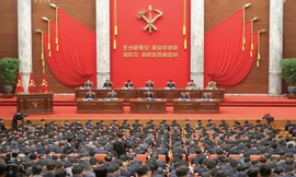 Kỳ họp toàn thể của đảng Lao động Triều Tiên vừa diễn ra. (Ảnh: KCNA)