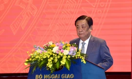 Bộ trưởng NNPTNT Lê Minh Hoan phát biểu tại hội nghị. (Ảnh: Như Ý)