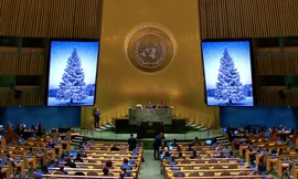 Nghị quyết công nhận Tết Nguyên đán là ngày nghỉ lễ LHQ được thông qua tại phiên họp Đại hội đồng ngày 22/12. (Ảnh: Mofa)