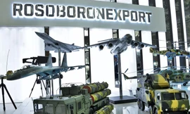 Mô hình các sản phẩm quốc phòng Rosoboronexport. (Ảnh: Sputnik)