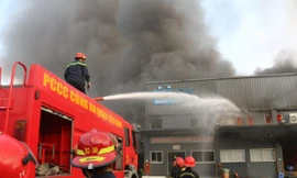 Hiện trường vụ cháy.