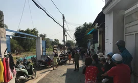 Con hẻm nơi xảy ra vụ cháy.