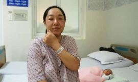 Sản phụ được mổ lấy con thành công.