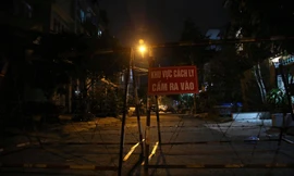 Khu vực đường số 10 bị phong tỏa.