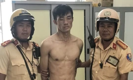 Nghi can trộm xe máy bị bắt nóng.