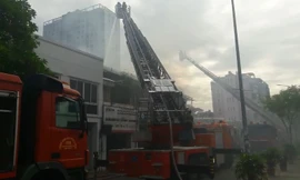 Hiện trường vụ cháy.