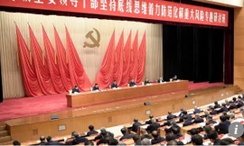 Hàng trăm quan chức hàng đầu Trung Quốc tham dự chương trình tập huấn quản lý rủi ro tại Bắc Kinh từ 21-24/1. Ảnh: Tân Hoa xã