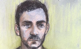 Nghi phạm Robinson, 25 tuổi, xuất hiện tại tòa qua video link.