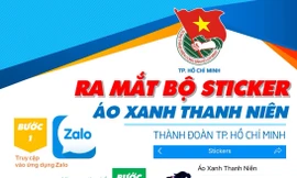 Ngộ nghĩnh hình ảnh màu áo tổ chức Đoàn qua bộ sticker chibi