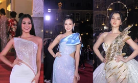 Hoa hậu Đỗ Thị Hà, người đẹp Cẩm Đan gợi cảm trên thảm đỏ Ngôi sao xanh 2020