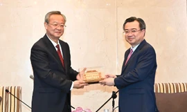 Ông Nguyễn Thanh Nghị tiếp Tổng Biên tập Nhân dân Nhật báo 