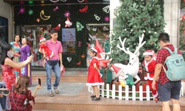 Cuối tuần, phố Sài Gòn đông đúc người đi chơi Noel sớm