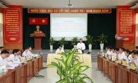 Chủ tịch UBND TPHCM làm việc với huyện Cần Giờ về nhiệm vụ phát triển KT-XH. Ảnh: Ngô Tùng