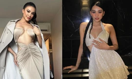 Tiểu Vy khoe dáng với váy cut-out nóng bỏng, Kim Duyên mặc hở bạo ở Hoa hậu Siêu quốc gia 