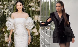 Hà Kiều Anh trễ vai vai trần quyến rũ, Hoa hậu Đỗ Thị Hà diện mốt giấu quần khoe chân dài 1m1