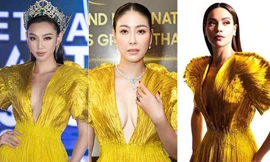 Mặc lại váy xẻ vòng 1 táo bạo của Thùy Tiên - Hà Hồ, Hà Kiều Anh khoe nhan sắc nóng bỏng tuổi 45