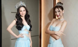 Hoa hậu Mai Phương xinh đẹp quyến rũ khi đụng váy cut-out với á hậu Ngọc Thảo