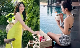 Á hậu Phương Nga diện váy yếm khoe vai trần quyến rũ, Jennifer Phạm nóng bỏng với bikini