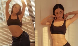 Diện bikini 'nửa kín, nửa hở', Lương Thuỳ Linh khoe body nóng bỏng