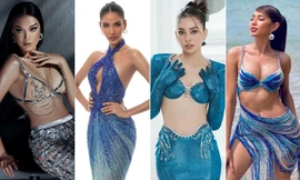 Dàn Hoa, Á hậu Việt hóa thành 'nàng tiên cá': Thùy Tiên, Tiểu Vy khoe trọn body 'cực phẩm'