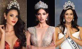 Hoa hậu Hoàn vũ 2021 Harnaaz Sandhu hội ngộ 2 người tiền nhiệm khi sang Việt Nam chấm thi nhan sắc