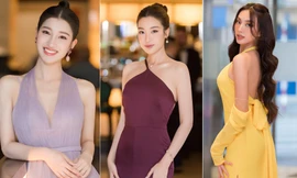 Đỗ Mỹ Linh, Thuỳ Tiên khoe lưng ong sexy khi hội ngộ dàn hậu đình đám ở thủ đô