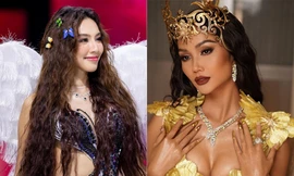 Hoa hậu Thùy Tiên đeo cánh thiên thần, H'Hen Niê hóa 'nữ thần mặt trời' trên sàn catwalk