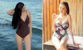 Á hậu Ngọc Thảo, Hoa hậu Diễm Hương đọ dáng nóng bỏng với áo tắm 